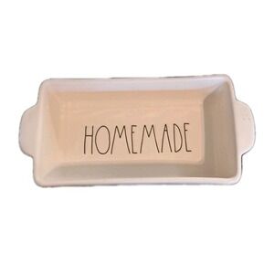 Rae Dunn HOMEMADE Ceramic Baking Dish Loaf Pan Large Letter Farmhouse by Magenta